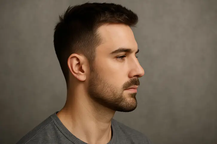 barba curta alinhada