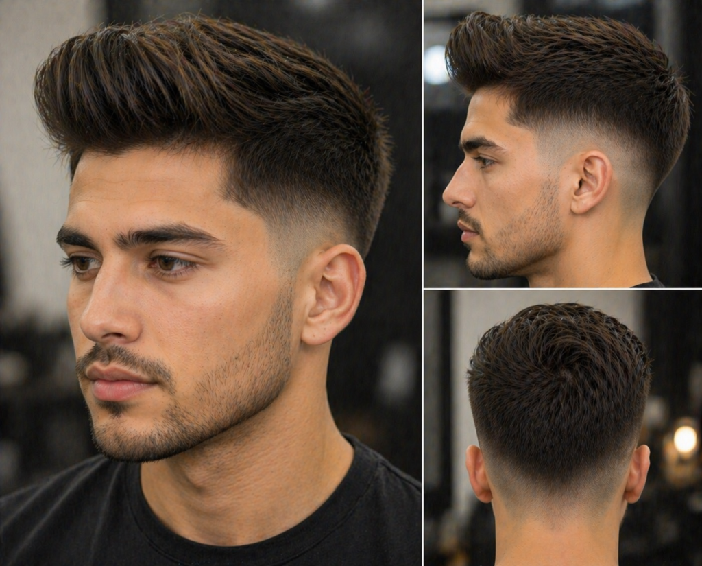quiff com fade
