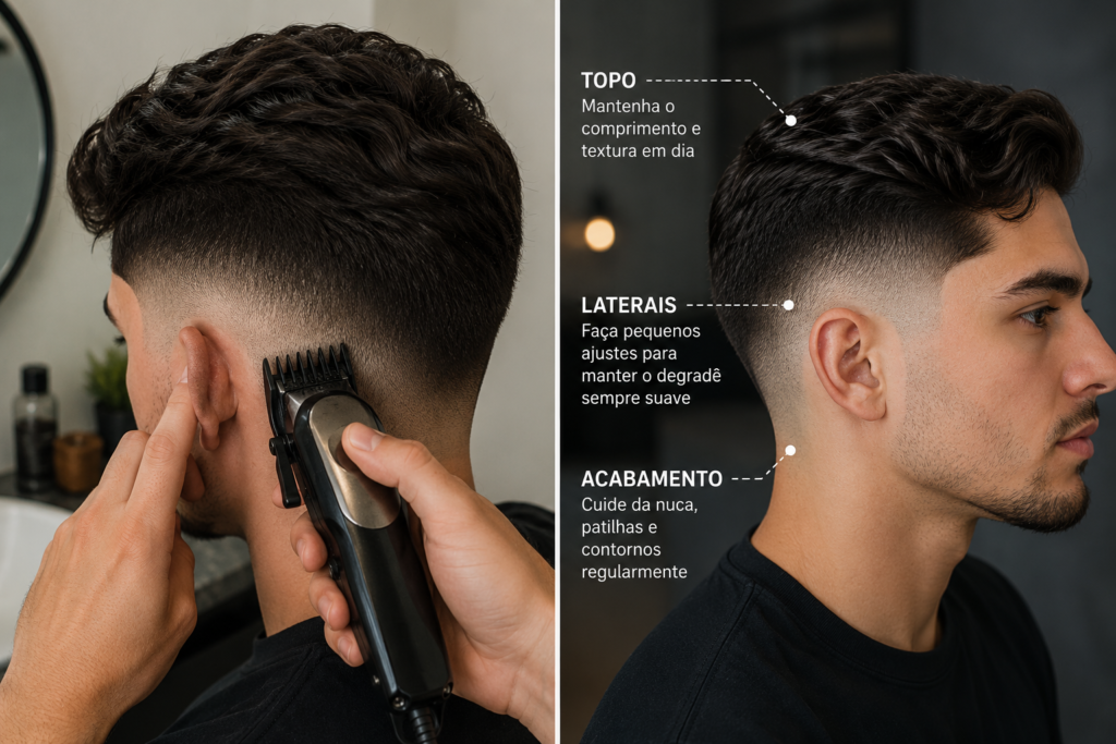 corte degrade em casa